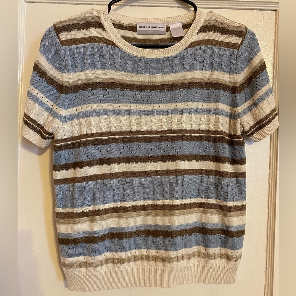 Alfred Dunner Sweater Multicolored Striped